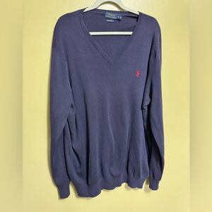 Polo by Ralph Lauren Deep Blue V-Neck Sweater